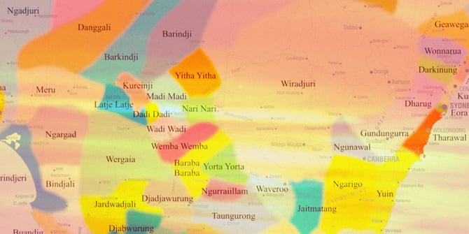 Indigenous map of Australia
